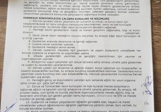 Tüzüğümüz Değişiktik